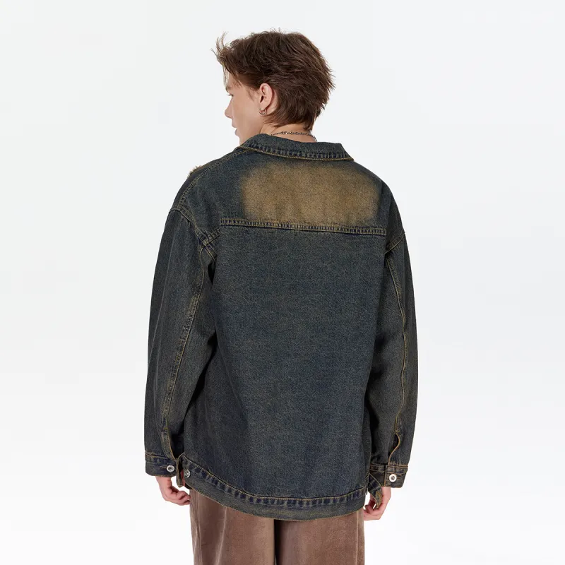 BING Jackets Coats Unisex Vintage Blue-4