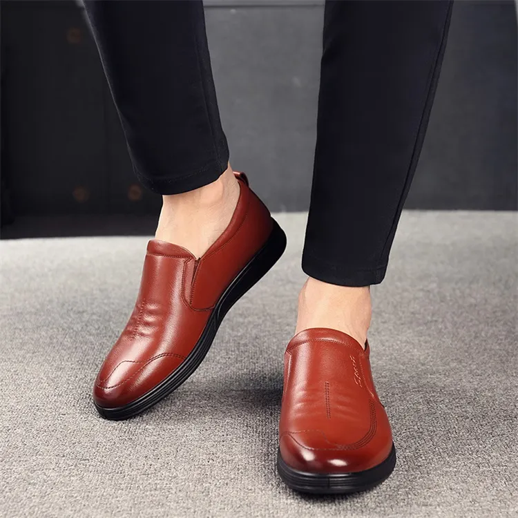 Lady's House Dress Shoes Men Low Top Black/Brown-5
