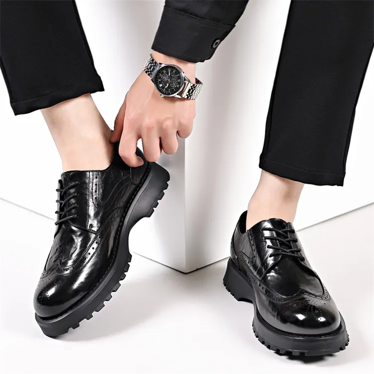 Lady's House Dress Shoes Men's Black-5