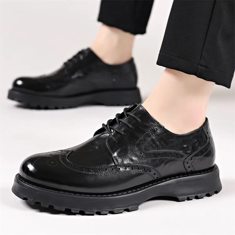 Lady's House Dress Shoes Men's Black-6