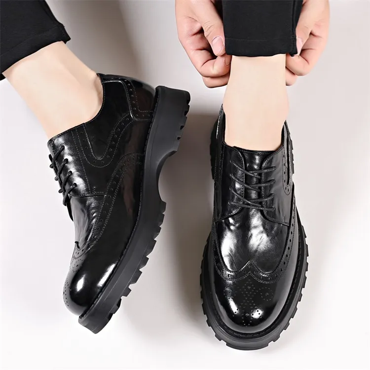 Lady's House Dress Shoes Men's Black-7