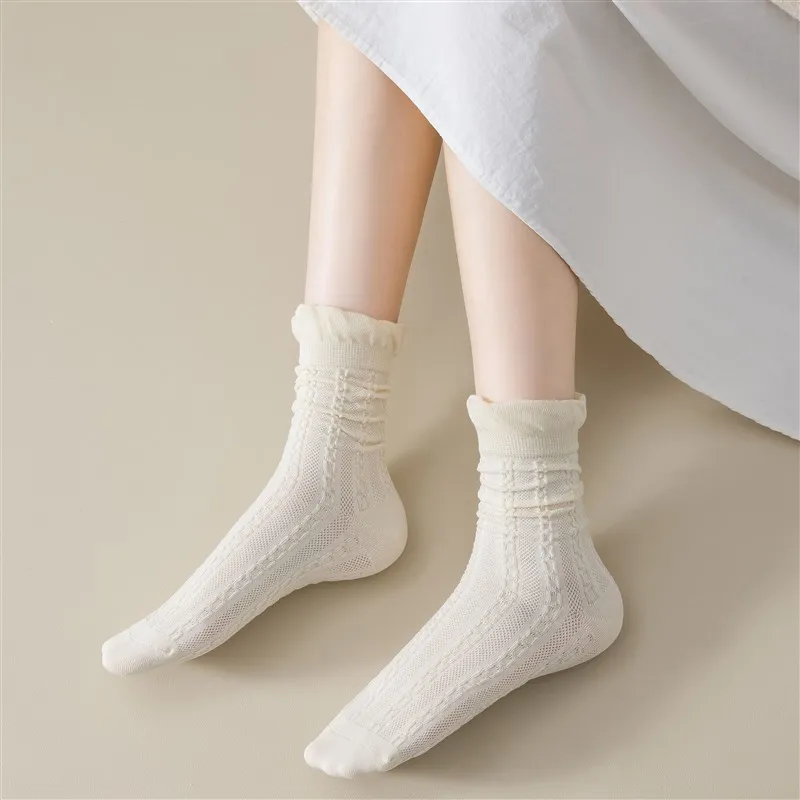 MIIOW Mid Calf Socks Women's Combo Set-11