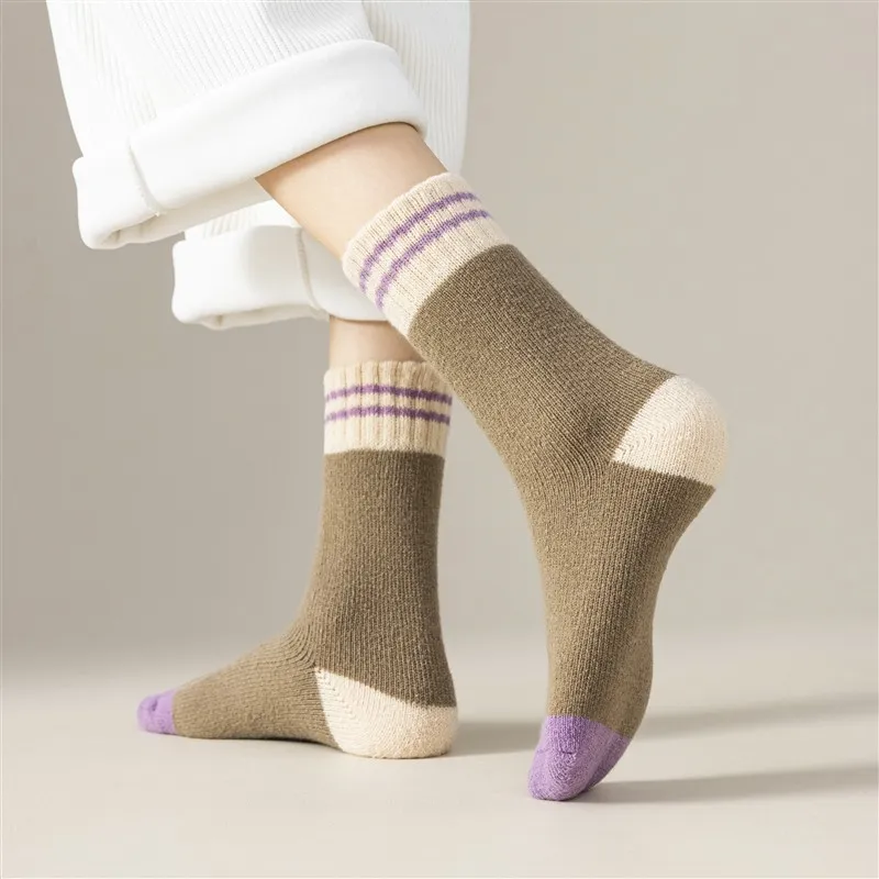 MIIOW Mid Calf Socks Women's Combo Set-7