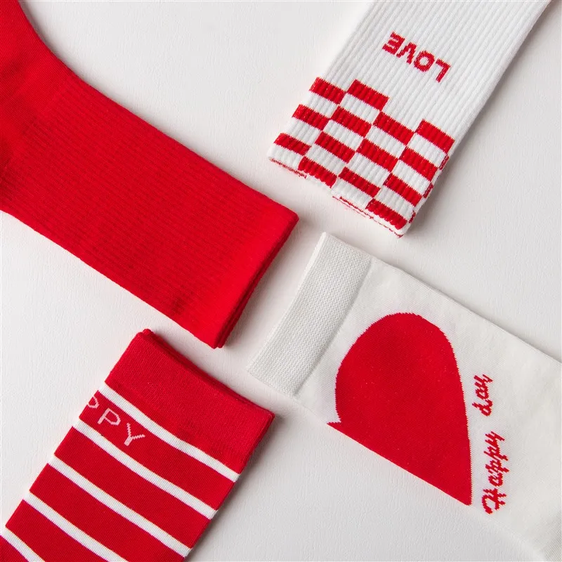 MIIOW Mid Calf Socks Unisex 4 Pack-5