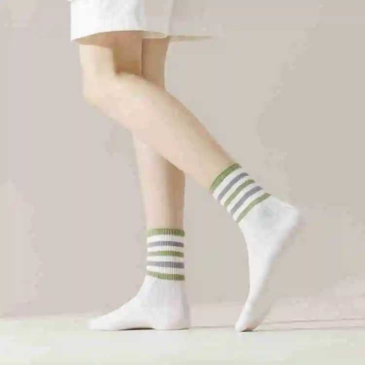 MIIOW Mid Calf Socks Women's 5 Pack-9