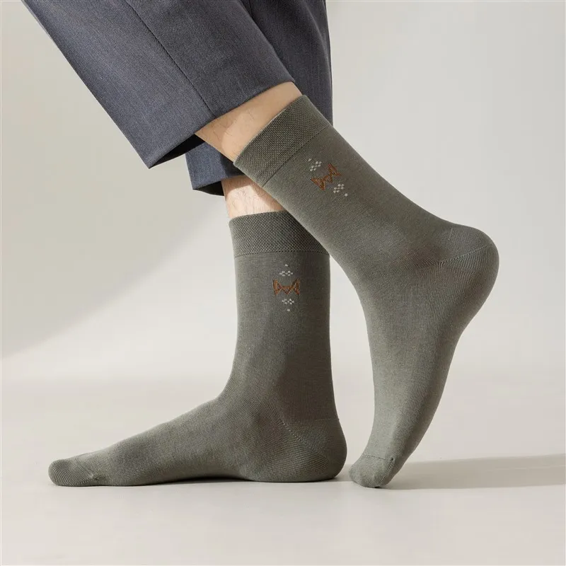 MIIOW Mid Calf Socks Men's 5 Pack-9
