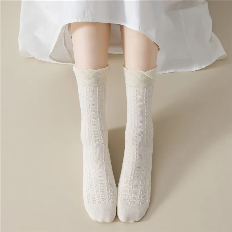 MIIOW Mid Calf Socks Women's Combo Set-7