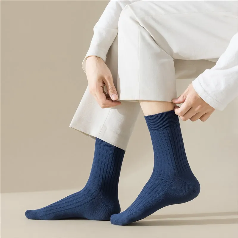 MIIOW Mid Calf Socks Men's 3 Pack-7