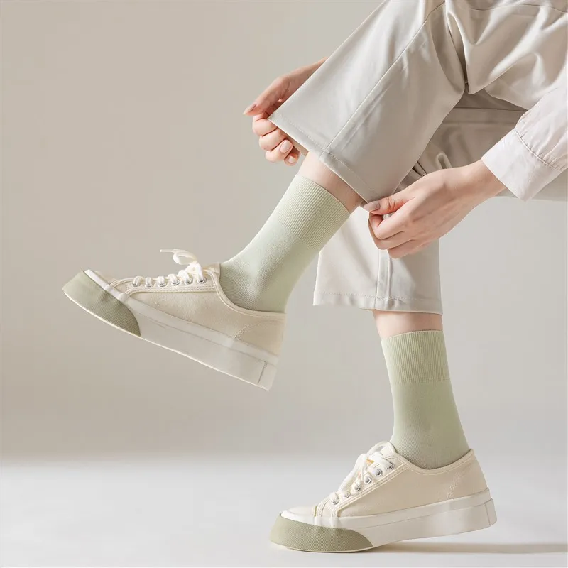 MIIOW Mid Calf Socks Women's Combo Set-4