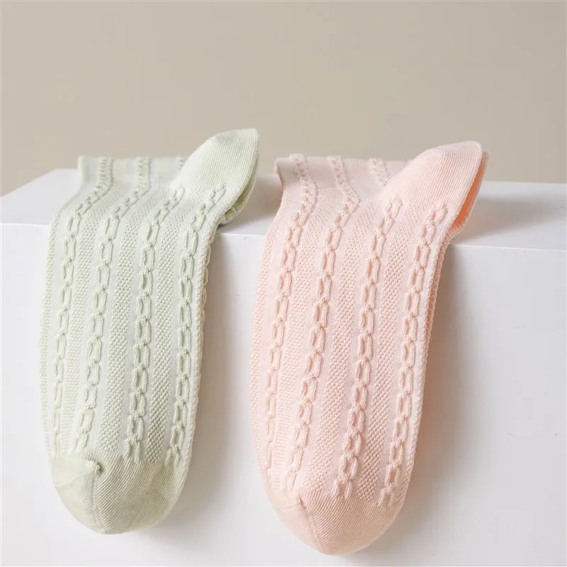 MIIOW Mid Calf Socks Women's Combo Set-4