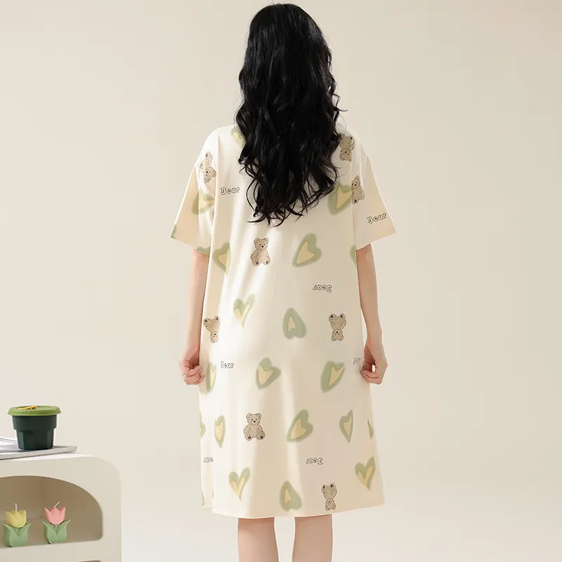 Top Melon Nightgown Women's Apricot-1