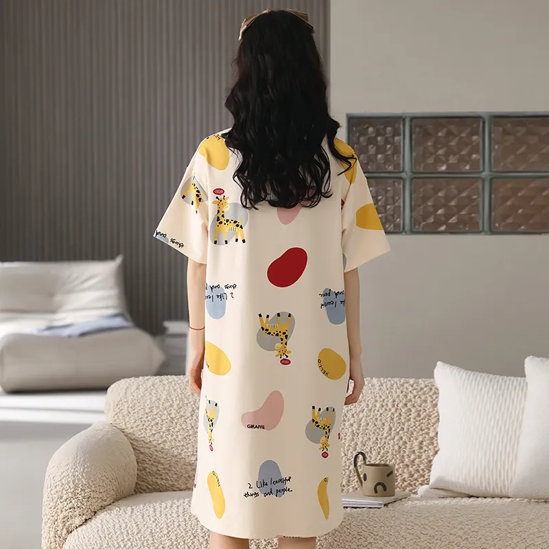 Top Melon Nightgown Women's Yellow-1