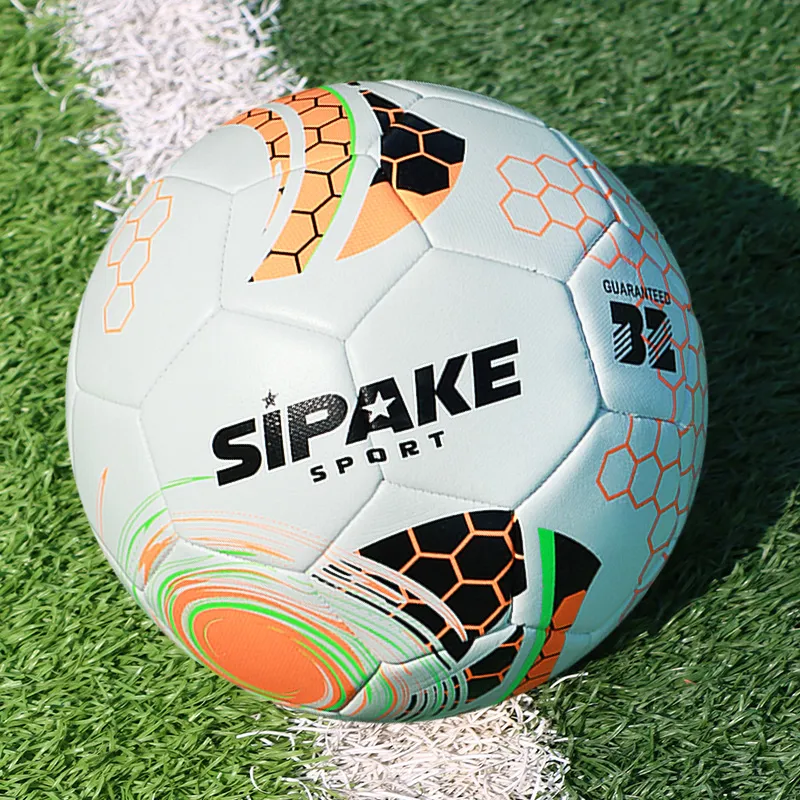 SIPAKESPORT Size 4 Size 5 Soccer PU Machine Stitched Soccer Ball Unisex Orange White-4