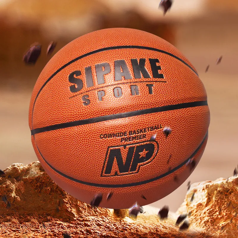 SIPAKESPORT Microfiber Leather Basketball Brown Size 7 Training Unisex-5