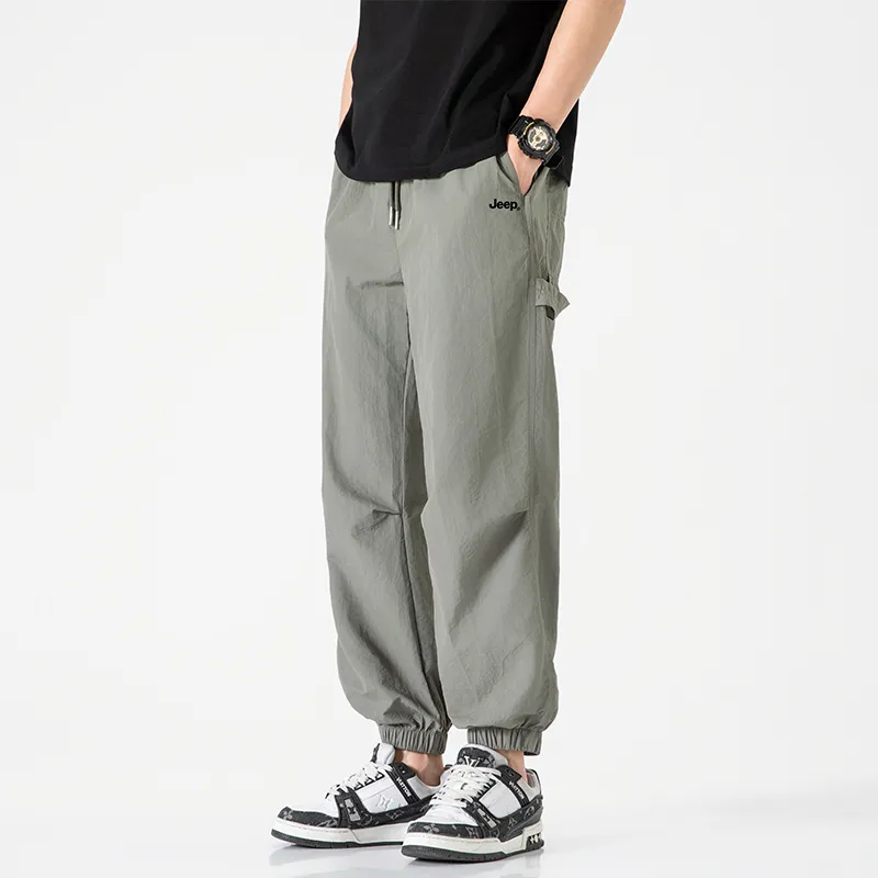 Jeep Individual Lace Up Straight Fit Casual Pants Unisex-175