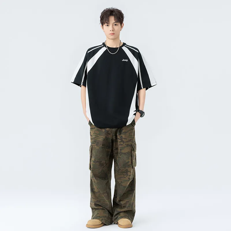 Jeep T Shirt Unisex Black Patchwork-2