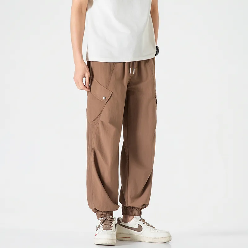 Jeep Individual Lace Up Straight Fit Casual Pants Unisex-23