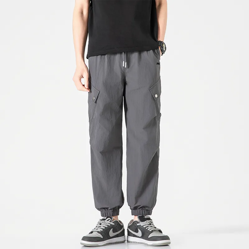 Jeep Individual Lace Up Straight Fit Casual Pants Unisex-34