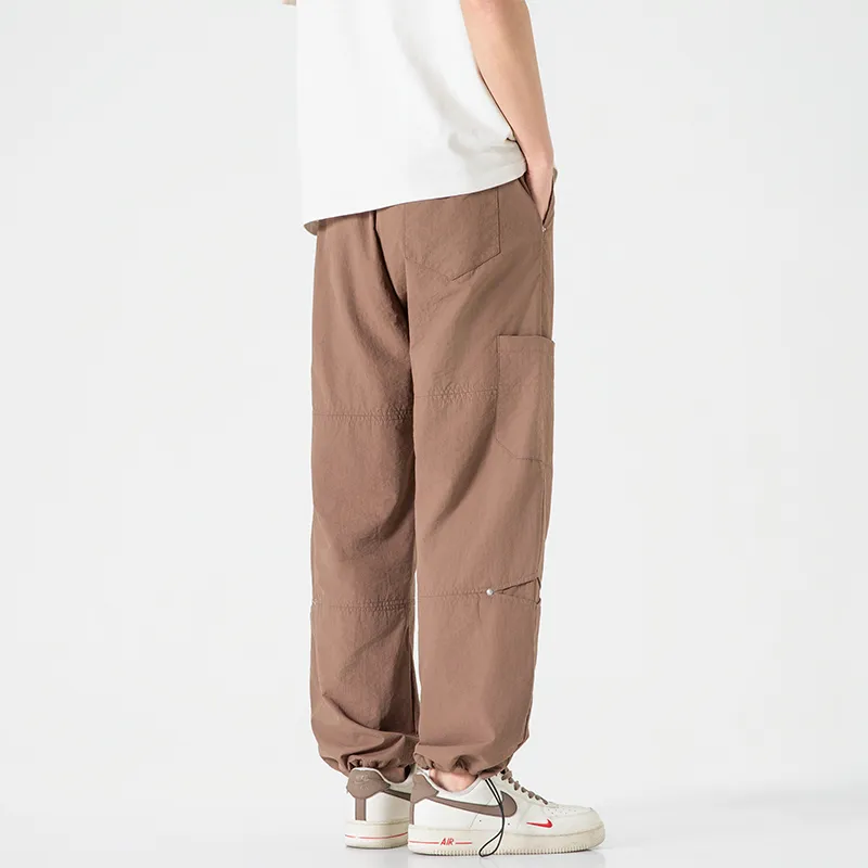 Jeep Individual Lace Up Straight Fit Casual Pants Unisex-68
