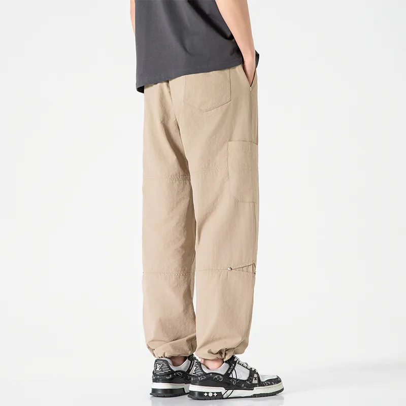 Jeep Individual Lace Up Straight Fit Casual Pants Unisex-57