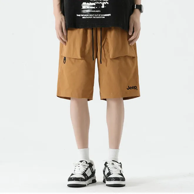 Jeep Dopamine Dressing Quick Dry Five Button Workwear Casual Shorts Unisex-2