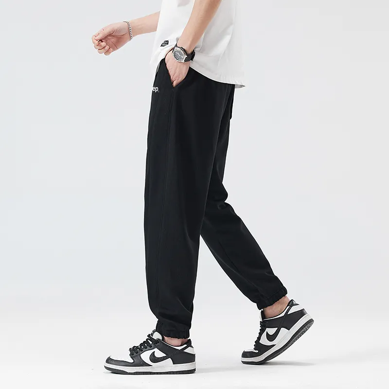 Jeep Elastic Straight Fit Elastic Cuff Lace Up Casual Pants Unisex-51