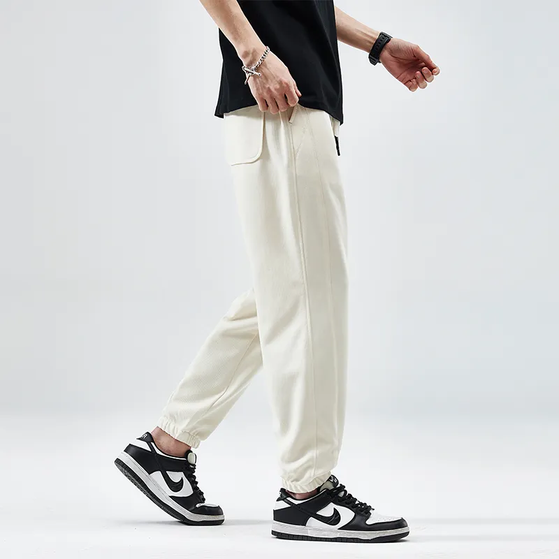 Jeep Elastic Straight Fit Elastic Cuff Lace Up Casual Pants Unisex-8