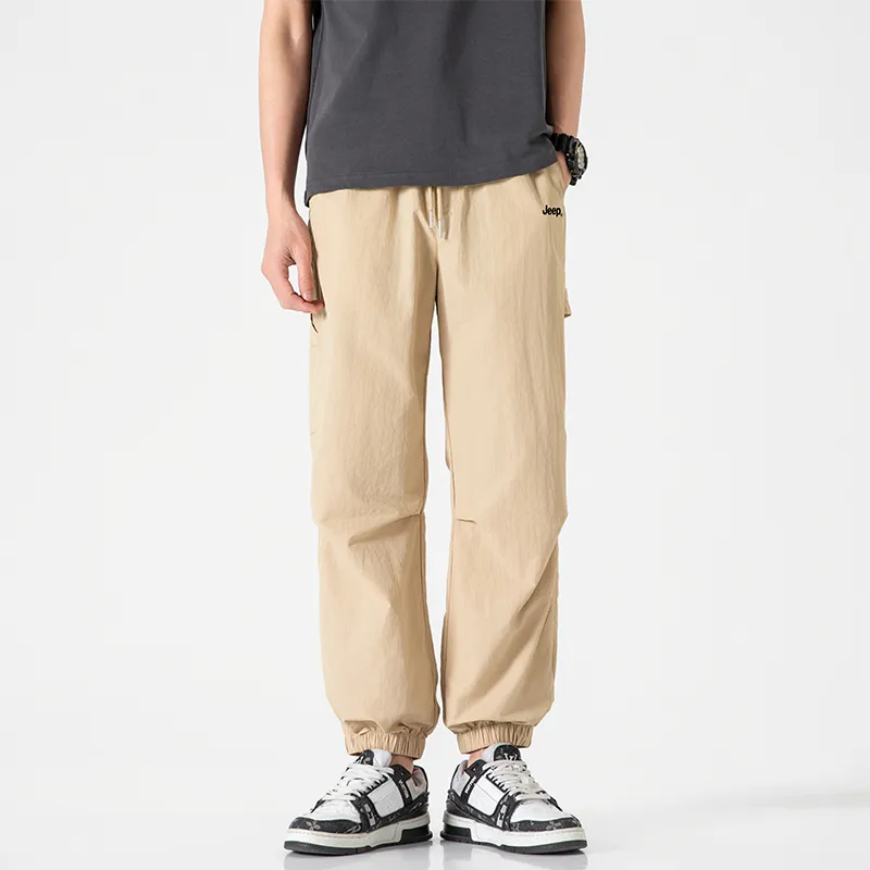Jeep Individual Lace Up Straight Fit Casual Pants Unisex-202