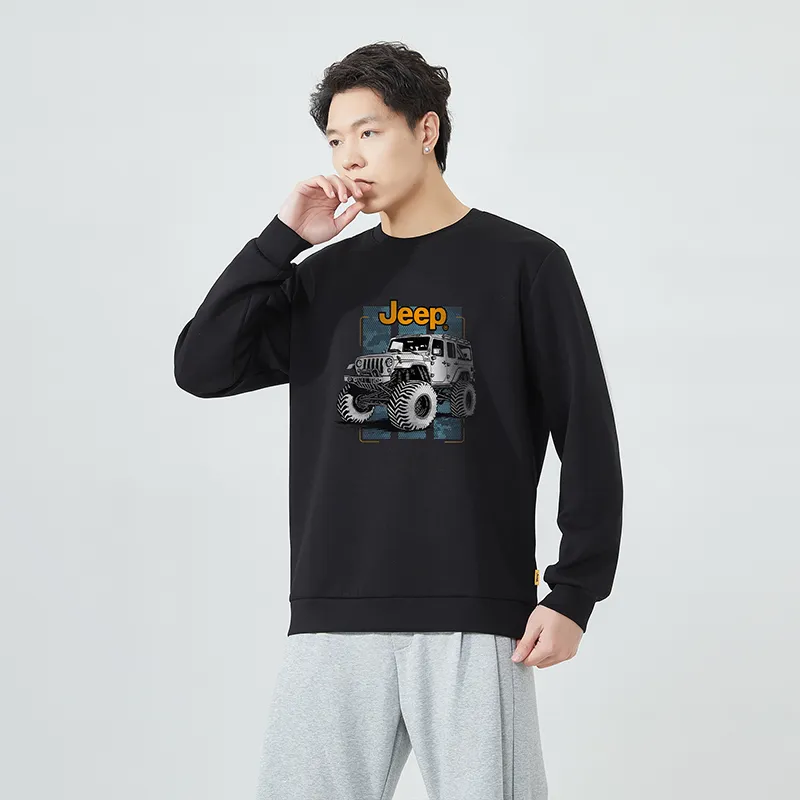 Jeep Pullover Long Sleeved Crew Neck Sweatshirt Unisex-29
