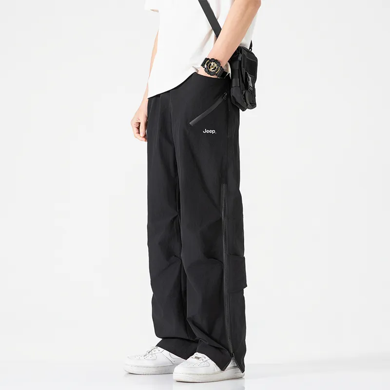 Jeep Individual Lace Up Straight Fit Casual Pants Unisex-168