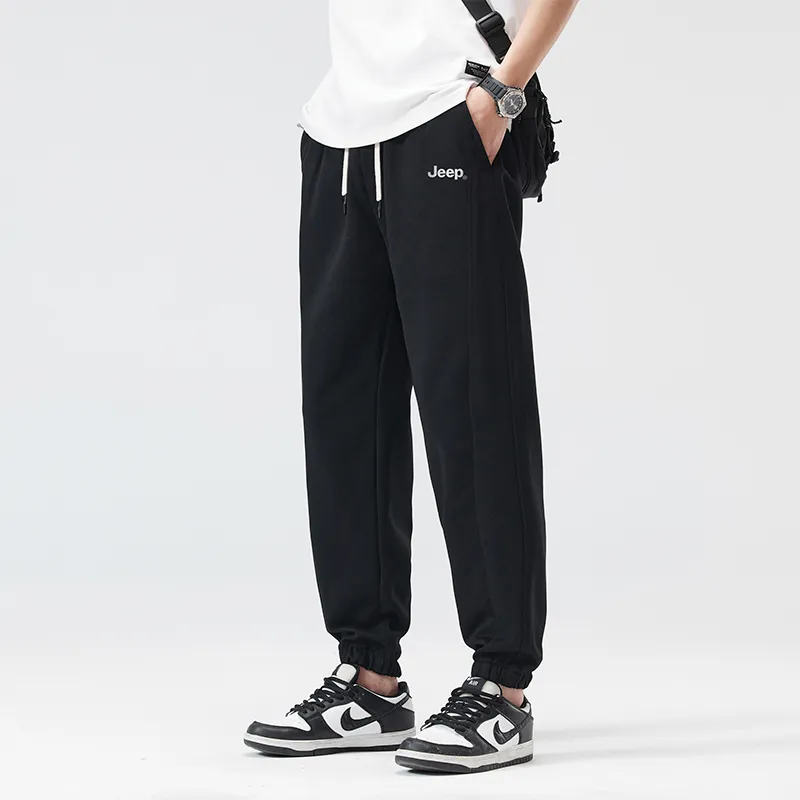 Jeep Elastic Straight Fit Elastic Cuff Lace Up Casual Pants Unisex-52