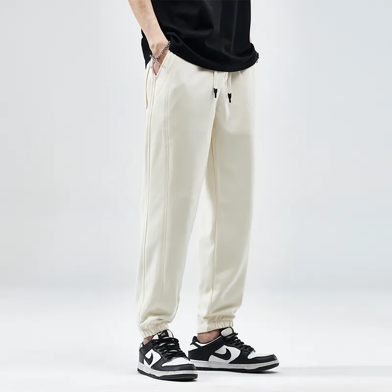 Jeep Elastic Straight Fit Elastic Cuff Lace Up Casual Pants Unisex-5