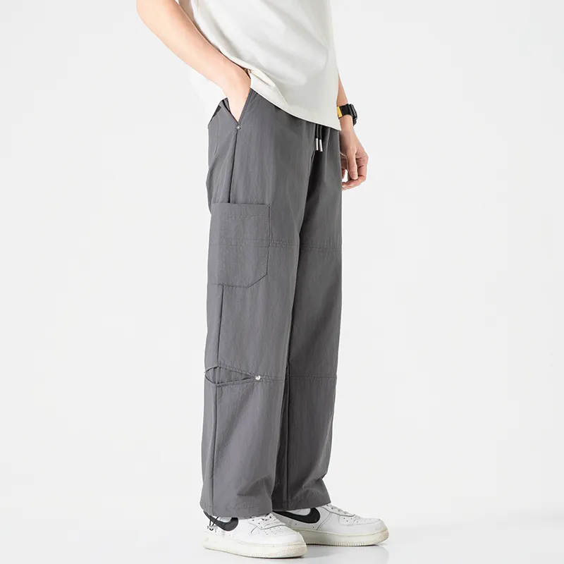 Jeep Individual Lace Up Straight Fit Casual Pants Unisex-74