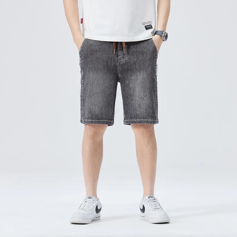 Jeep Lace Up Knee Length Denim Shorts Unisex-9