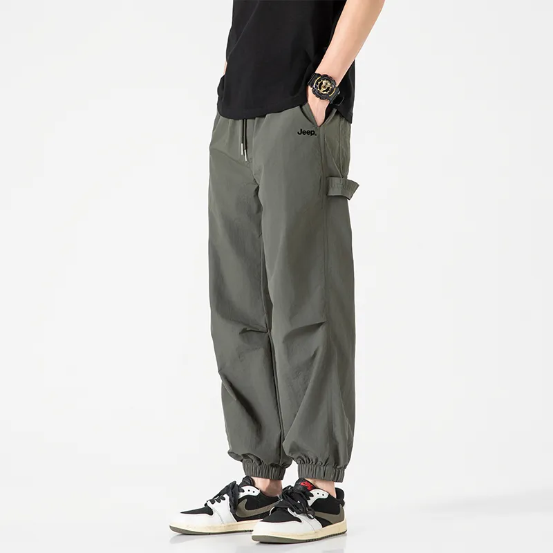 Jeep Individual Lace Up Straight Fit Casual Pants Unisex-187