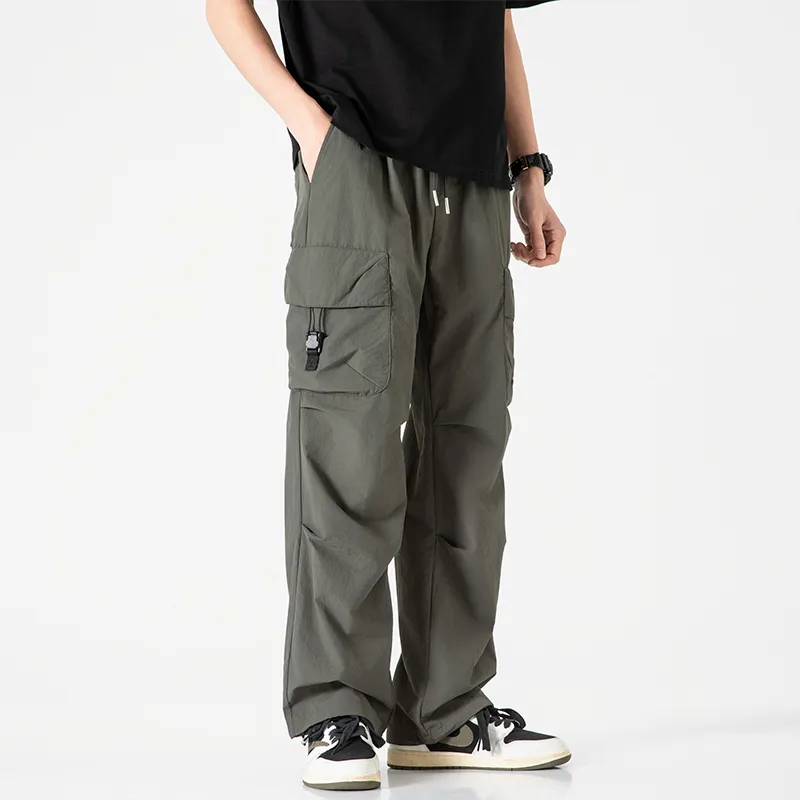 Jeep Individual Lace Up Straight Fit Casual Pants Unisex-96