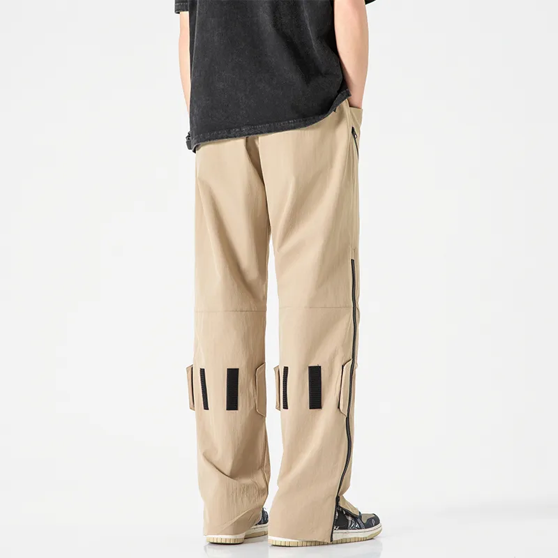 Jeep Individual Lace Up Straight Fit Casual Pants Unisex-135