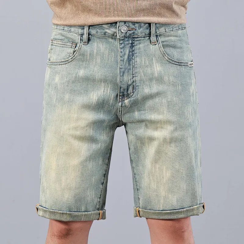 Jeep Casual Straight Fit Wide-Leg Micro-Stretch Denim Shorts Unisex-2