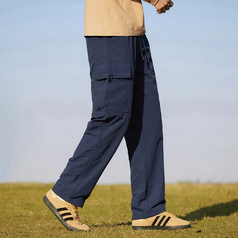 Jeep Loose Fit Straight Fit Draped Wide Leg Casual Pants Unisex-12