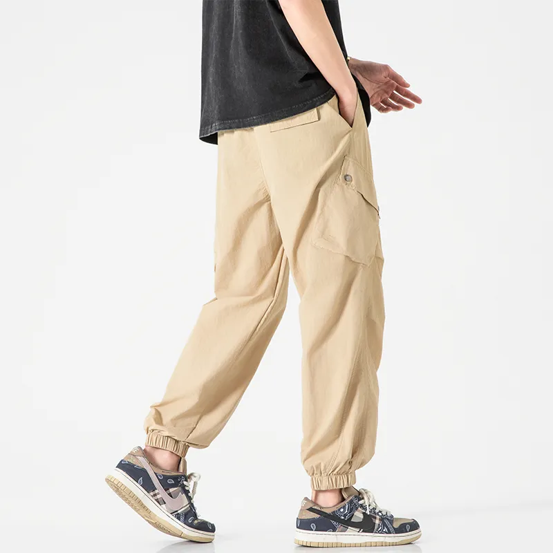 Jeep Individual Lace Up Straight Fit Casual Pants Unisex-14