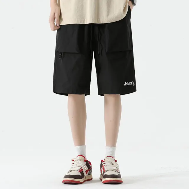 Jeep Dopamine Dressing Quick Dry Five Button Workwear Casual Shorts Unisex-5