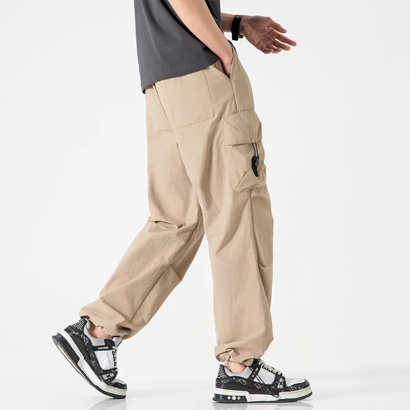 Jeep Individual Lace Up Straight Fit Casual Pants Unisex-107