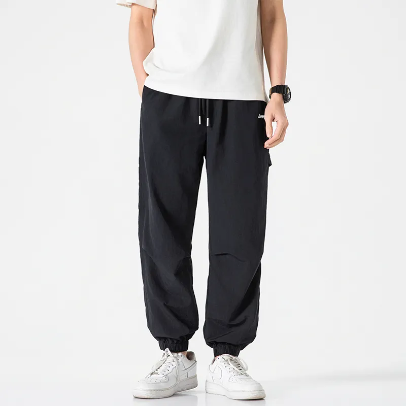 Jeep Individual Lace Up Straight Fit Casual Pants Unisex-223