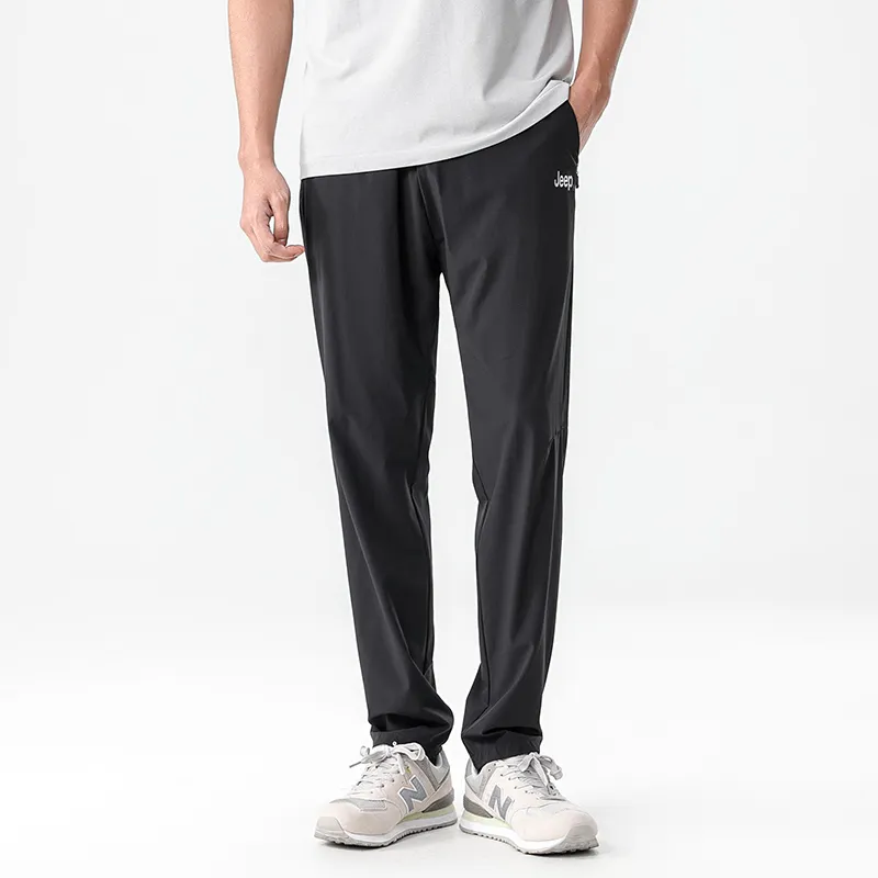 Jeep Pseudo-Chic Thin Straight Fit Casual Pants Unisex-13