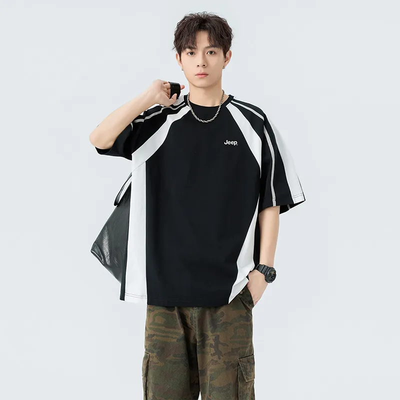 Jeep T Shirt Unisex Black Patchwork-5