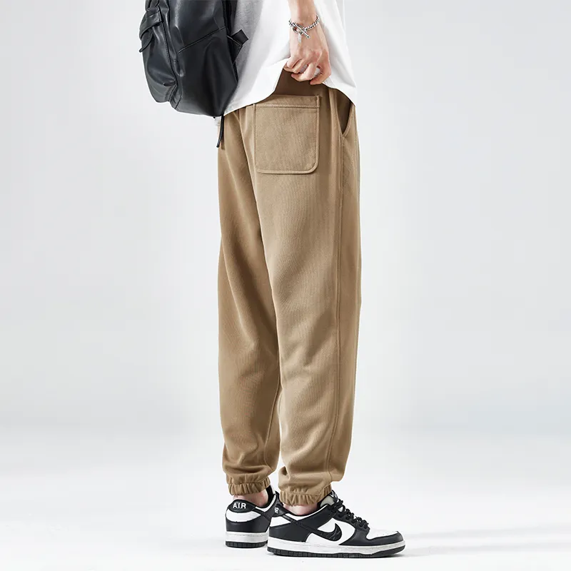 Jeep Elastic Straight Fit Elastic Cuff Lace Up Casual Pants Unisex-43