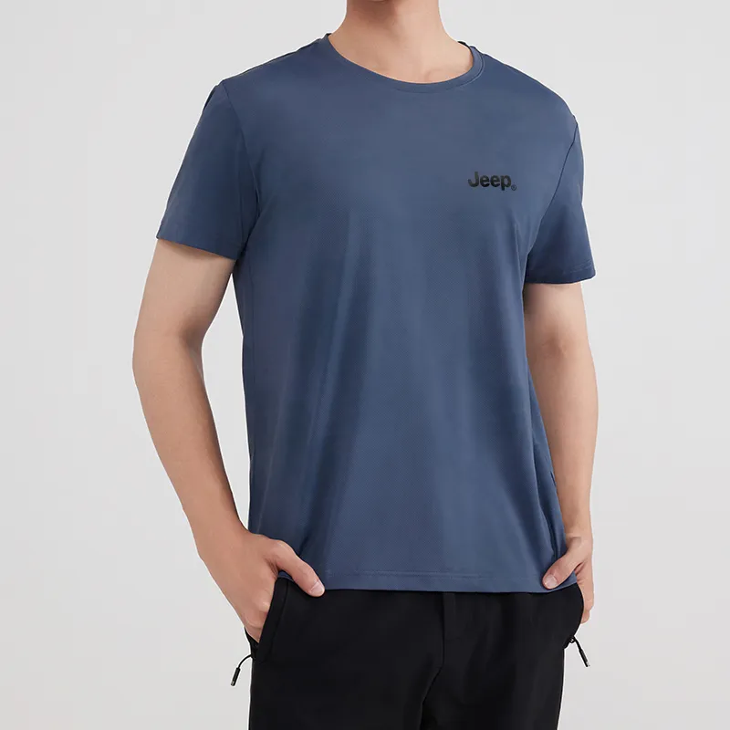 Jeep Summer Sports Running Loose Fit Crew Neck Breathable Drop Shoulder Short Sleeved T Shirts Unisex-10