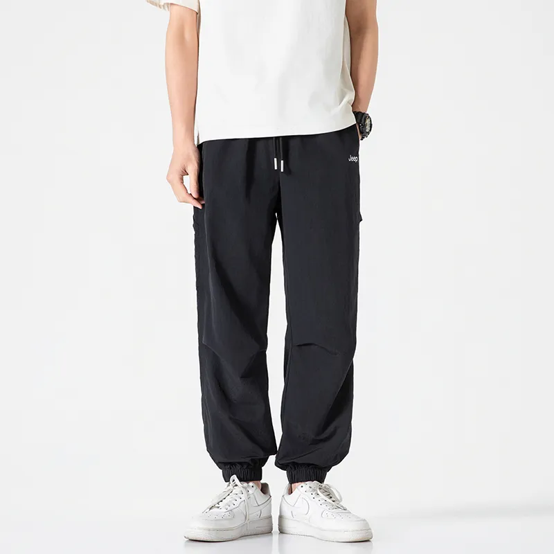 Jeep Individual Lace Up Straight Fit Casual Pants Unisex-225
