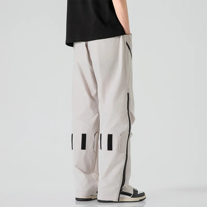 Jeep Individual Lace Up Straight Fit Casual Pants Unisex-127