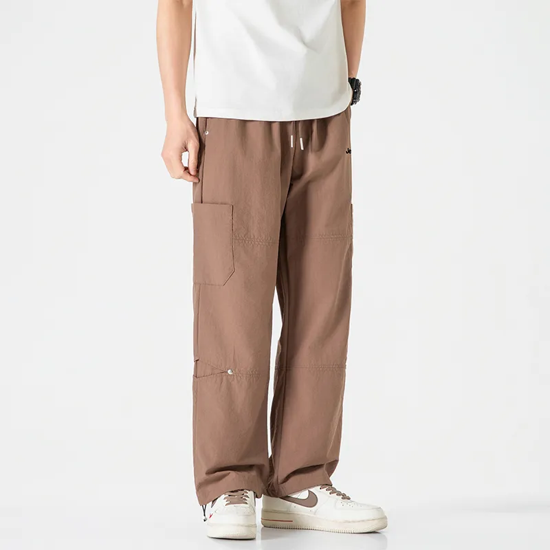 Jeep Individual Lace Up Straight Fit Casual Pants Unisex-65